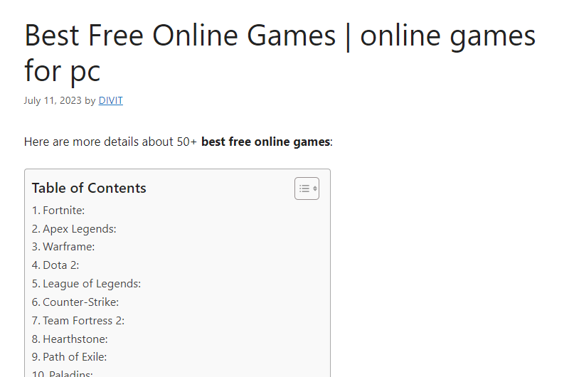 Best Free Online Games | online games for pc
