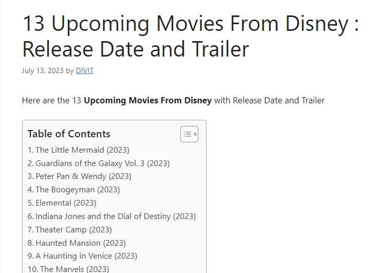 Upcoming Movies From Disney