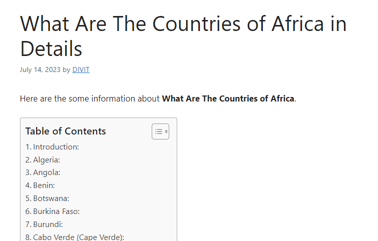 What Are The Countries in Africa