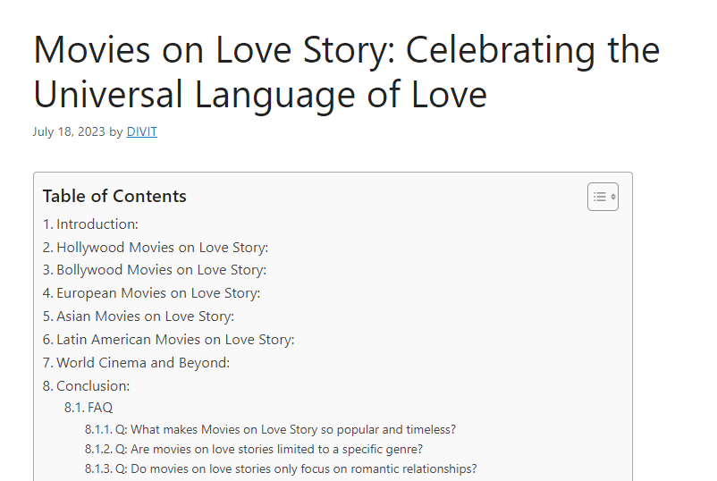 Movies on Love Story: Celebrating the Universal Language of Love
