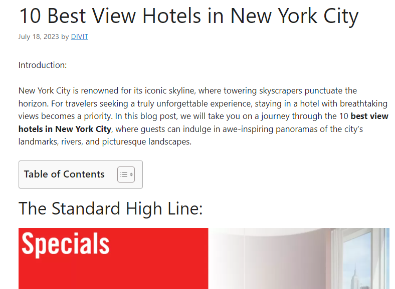 Best View Hotels in New York City