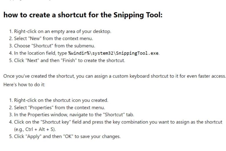 How To Use Snipping Tool Shortcut