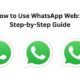 How To Use Whatsapp web